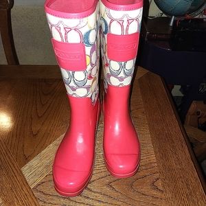 COACH RAIN BOOTS SIZE 11